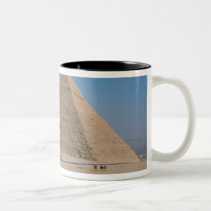 Caneca De Café Em Dois Tons África - Egito - Cairo - Grandes Pirâmides de Gizé