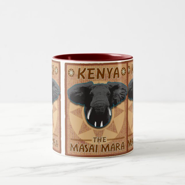 Caneca De Café Em Dois Tons África-Kenya-Caneca (Centro)