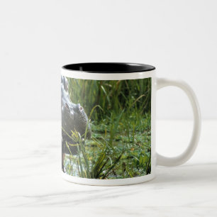 Caneca De Café Em Dois Tons África, Quênia, Masai Mara NR. Uma mãe hipopótamo