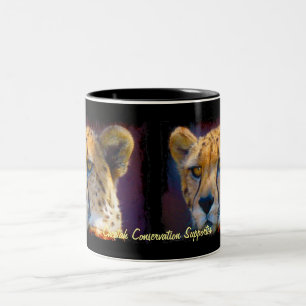 Caneca De Café Em Dois Tons África Selvagem Amantes de Animais Cinco Chitas