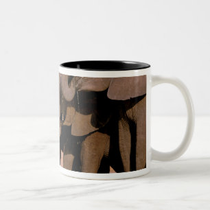Caneca De Café Em Dois Tons África, Tanzânia, Parque Nacional de Tarangire.