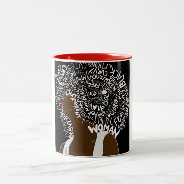 Caneca De Café Em Dois Tons Afro bonito (Centro)