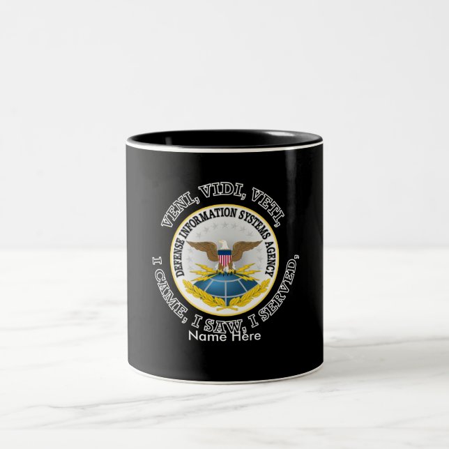 Caneca De Café Em Dois Tons AFV (Defense Information Systems Agency) (Centro)