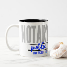 Caneca De Café Em Dois Tons Agente de Assinatura de Empréstimo Público Notário