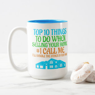 Caneca De Café Em Dois Tons Agente Imobiliário Funny Imobiliário Agente Imob