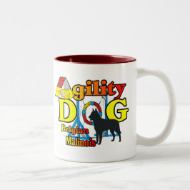 Caneca De Café Em Dois Tons Agilidade dos presentes malinois belgas