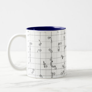 Caneca De Café Em Dois Tons Agility Themed Course Map Mug