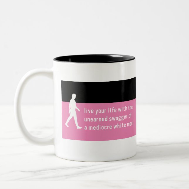 Caneca De Café Em Dois Tons Agitador sem saída de Cara branca mediocre / Ligaç (Esquerda)