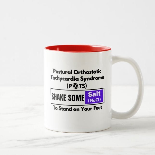 Caneca De Café Em Dois Tons AGITAR ALGUM SAL - Prender-se aos Pés (POTES) (Direita)