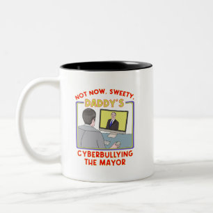 Caneca De Café Em Dois Tons Agora Não, Querida. Pai Cyberbullying do President