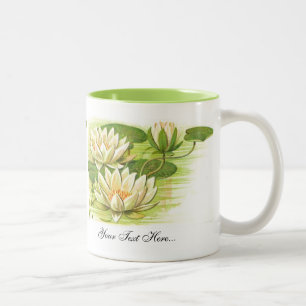 Caneca De Café Em Dois Tons "Água Lily"