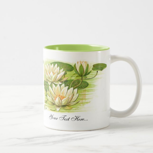 Caneca De Café Em Dois Tons "Água Lily" (Direita)