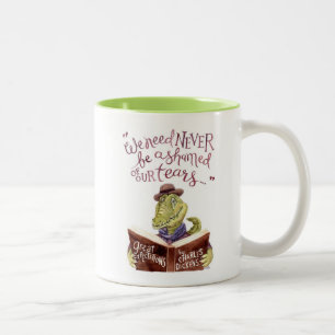 Caneca De Café Em Dois Tons Aguarela inspirador Croc das citações de Charles