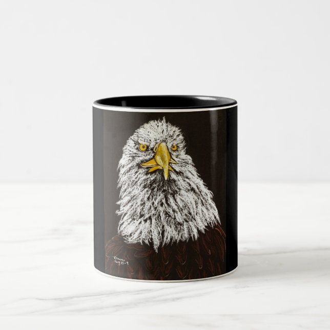Caneca De Café Em Dois Tons águia americana (Centro)