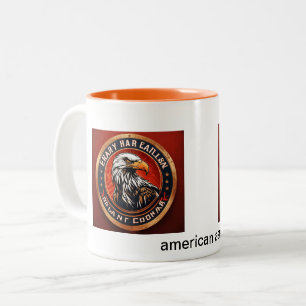 Caneca De Café Em Dois Tons Águia Americana