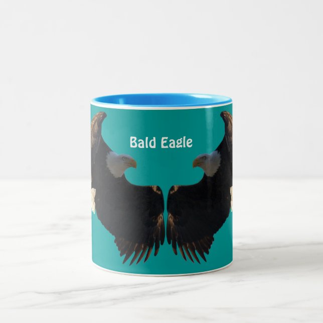 Caneca De Café Em Dois Tons Águia Balda Voadora Mug (Centro)
