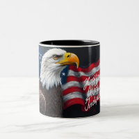 Águia-careca com a Bandeira Americana Arte de 4 de