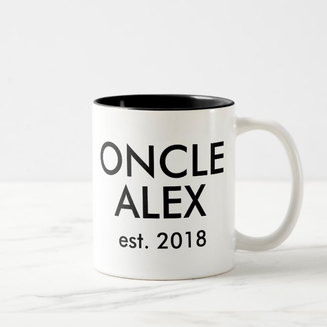 Caneca De Café Em Dois Tons Agulha de Onticulação Personalizada | cadeau de na (Direita)
