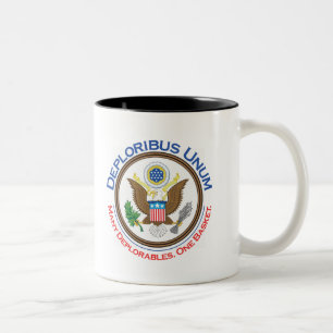 Caneca De Café Em Dois Tons Agulha Deploribus Unum Deplorável