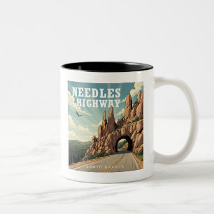 Caneca De Café Em Dois Tons Agulha Highway South Dakota Eagle
