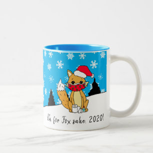 Caneca De Café Em Dois Tons Ah Pelo Amor Da Raposa, 2020, Natal Divertido