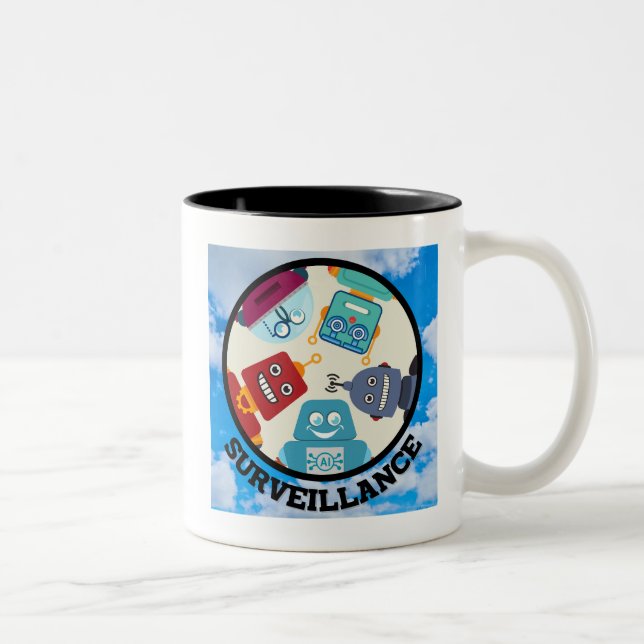 Caneca De Café Em Dois Tons AI (Inteligência Artificial) - Vigilância (Direita)