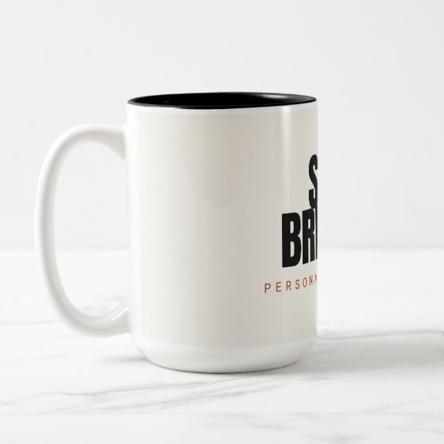 Caneca De Café Em Dois Tons Ainda Preparando a Personalidade Carregando Café D (Esquerda)