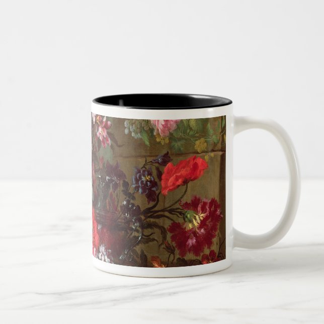 Caneca De Café Em Dois Tons Ainda vida com flores (Direita)
