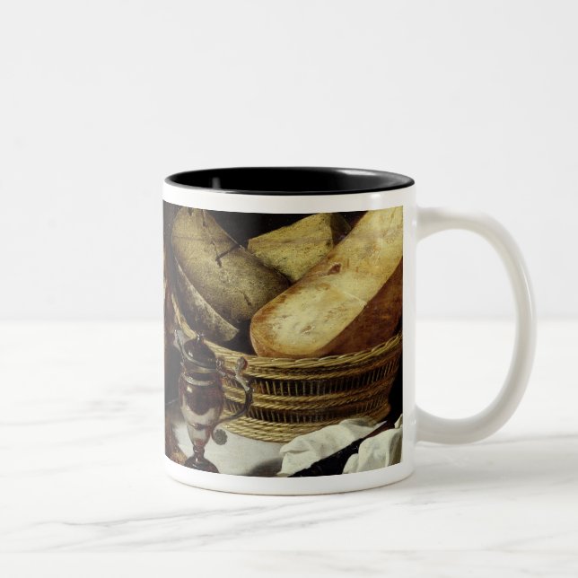 Caneca De Café Em Dois Tons Ainda vida com presunto (Direita)
