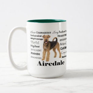 Caneca De Café Em Dois Tons Airedale Mug