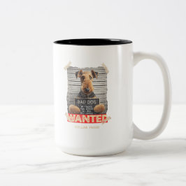 Caneca De Café Em Dois Tons Airedale Terrier