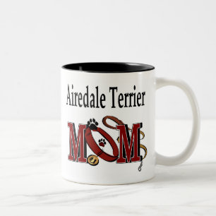 Caneca De Café Em Dois Tons Airedale Terrier MOM