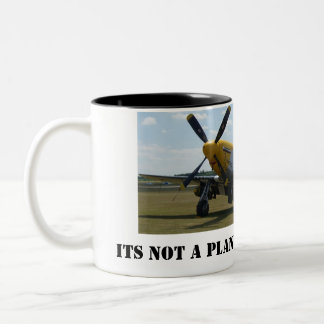 Caneca De Café Em Dois Tons Airshow mug2 do warbird do mustang P-51