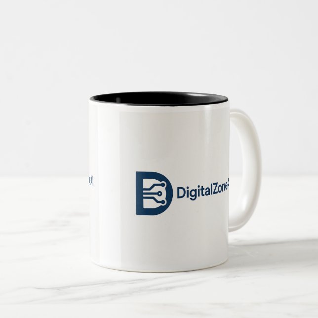 Caneca De Café Em Dois Tons AiZonaDigital (Frente Esquerda)