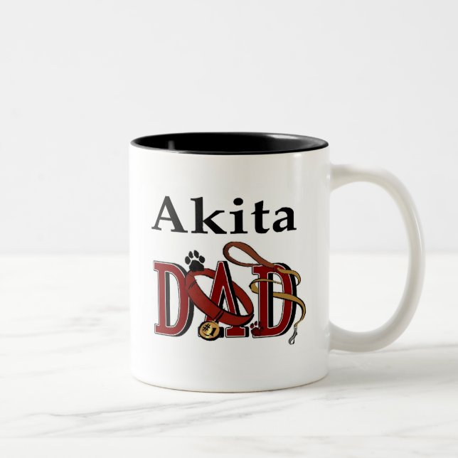 Caneca De Café Em Dois Tons Akita Pai Mug (Direita)