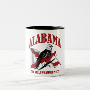 Caneca De Café Em Dois Tons Alabama, Yellowhammer State