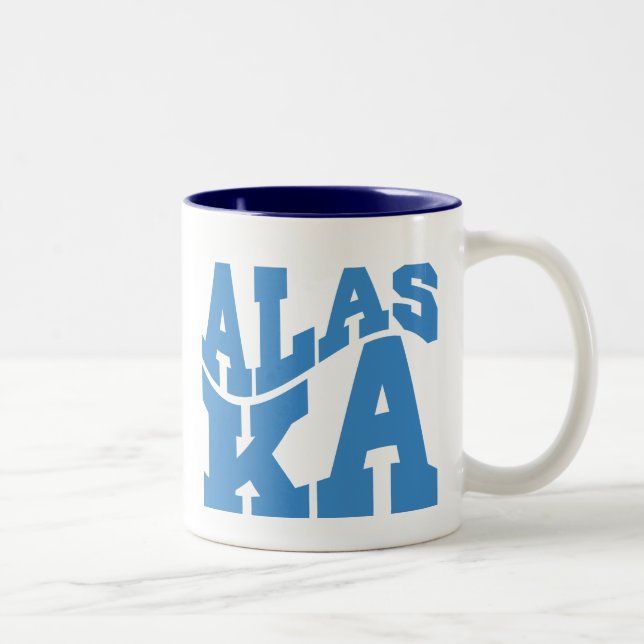 Caneca De Café Em Dois Tons Alasca - Orgulho Estatal (Direita)