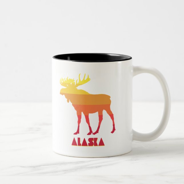 Caneca De Café Em Dois Tons Alaska Moose (Direita)
