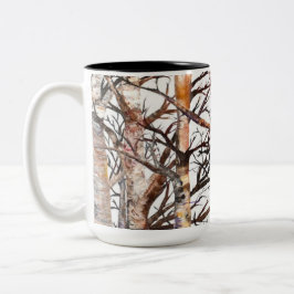 Caneca De Café Em Dois Tons Alaskan Birch Trees 15oz Mug
