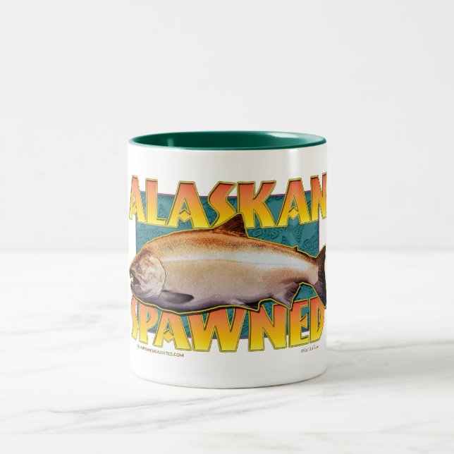 Caneca De Café Em Dois Tons Alaskan Spawned (Centro)