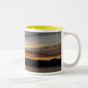 Caneca De Café Em Dois Tons Alaskan Sunset II Belo Alasca Fotografia