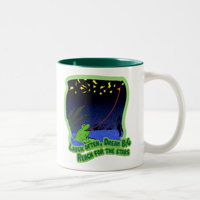 Caneca De Café Em Dois Tons alcançar as estrelas (Direita)