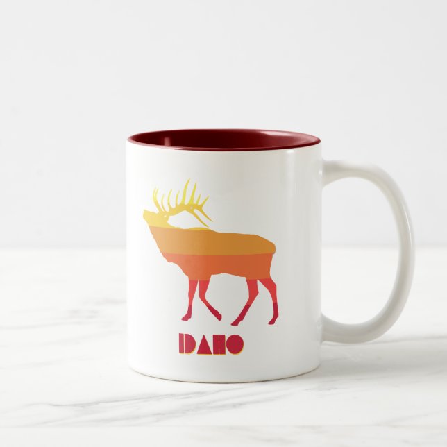 Caneca De Café Em Dois Tons Alce de Idaho (Direita)