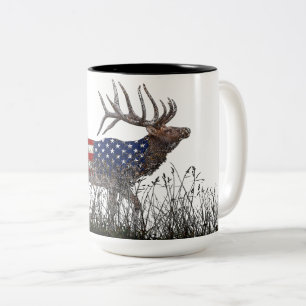 Caneca De Café Em Dois Tons Alce Sagrado da América do Norte