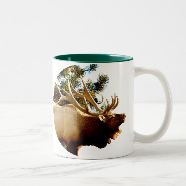 CANECA DE CAFÉ EM DOIS TONS ALCES DE BUGLING NOS PINHOS (Direita)