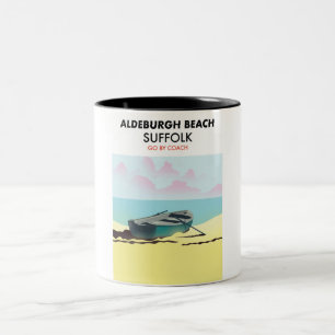 Caneca De Café Em Dois Tons Aldeburgh Beach Suffolk 