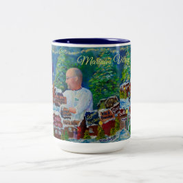 Caneca De Café Em Dois Tons Aldeia de Alasca Marina Capitão Pão Ginger Cook a
