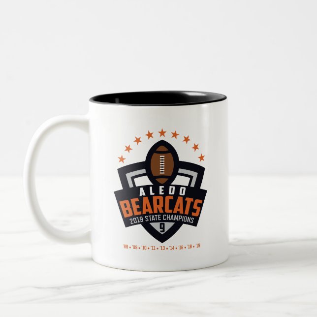 Caneca De Café Em Dois Tons Aledo Bearcat 2019 State Champions_2 - 11oz.Caneca (Esquerda)
