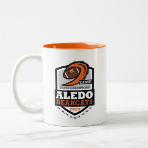 Caneca De Café Em Dois Tons Aledo Bearcats 2019 State Champ 9 Vezes - 11oz.Can