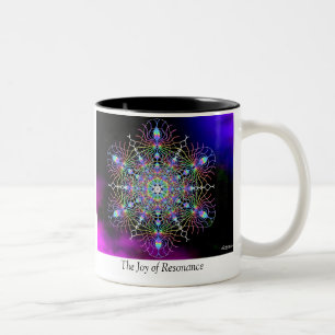 Caneca De Café Em Dois Tons Alegria da ressonância/freqüência